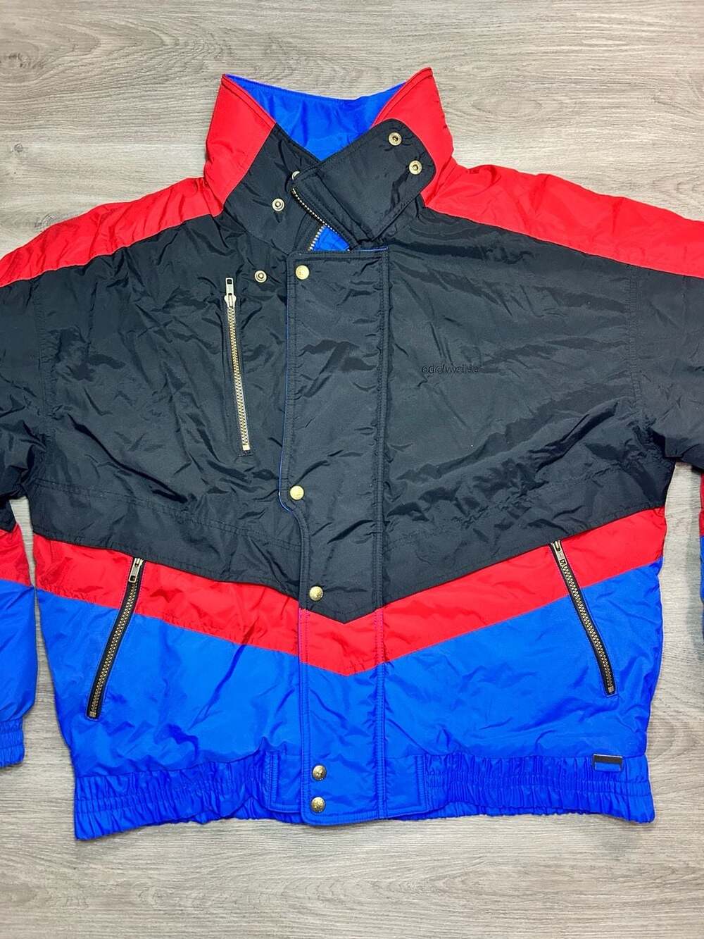 Vintage 1980s Edelweiss Colorblock Ski Jacket Men's XL - Picture 2 of 13